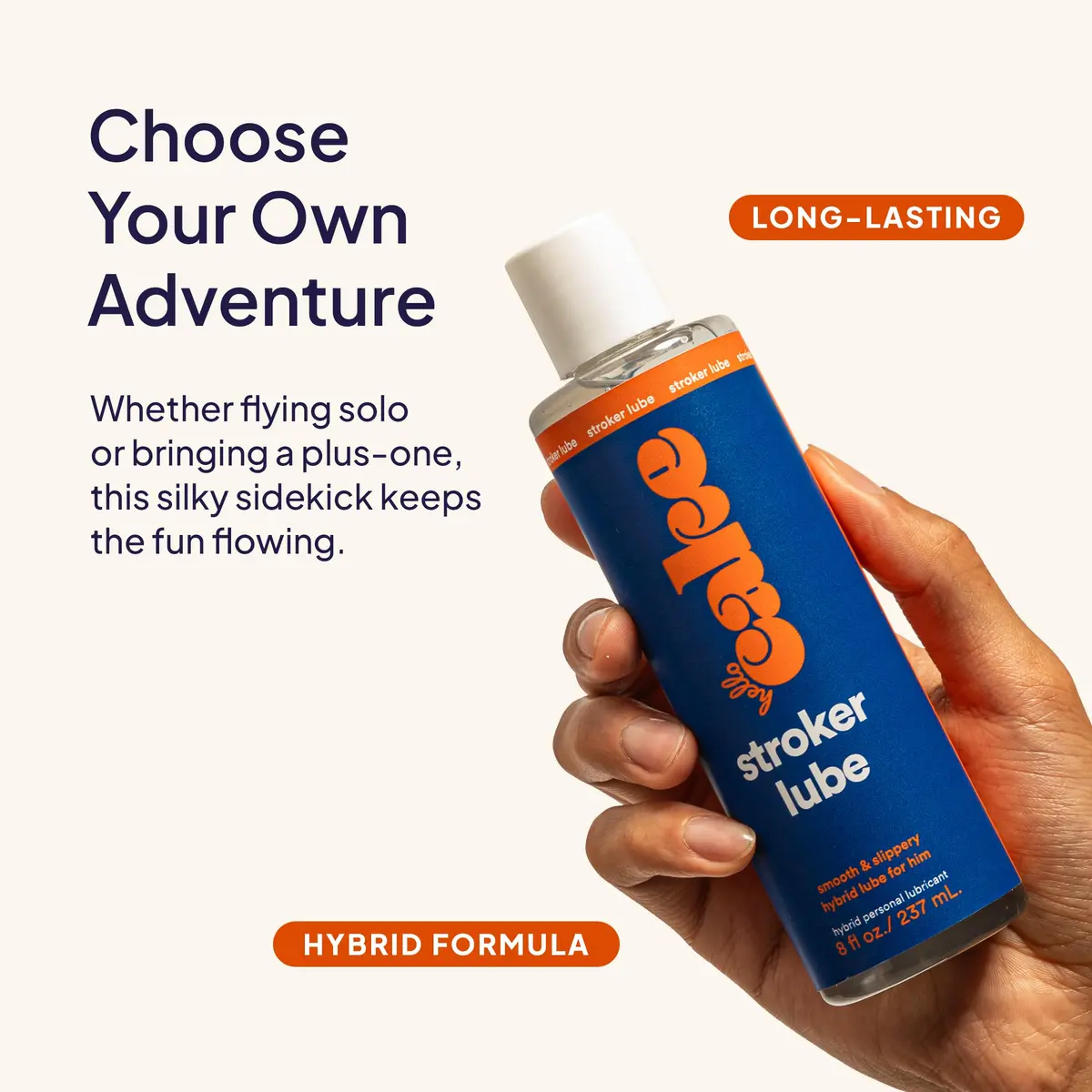 Cake Stroker Lube 8 Fl Oz | Hybrid Water & Silicone Formula for Sensitive Skin - view 5