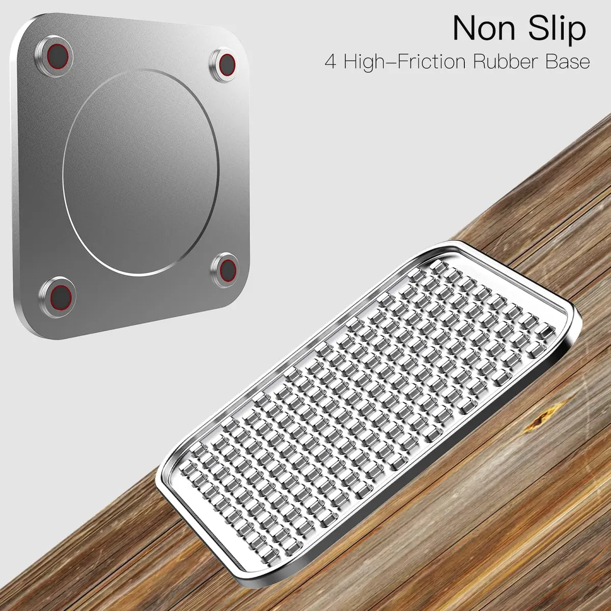 Feedoo Double Layer Stainless Steel Lick Mat for Dogs & Cats 25.19 cm (9.92 in) 2-Pack | Chew-Proof & Non-Slip for Anxiety Relief - view 7