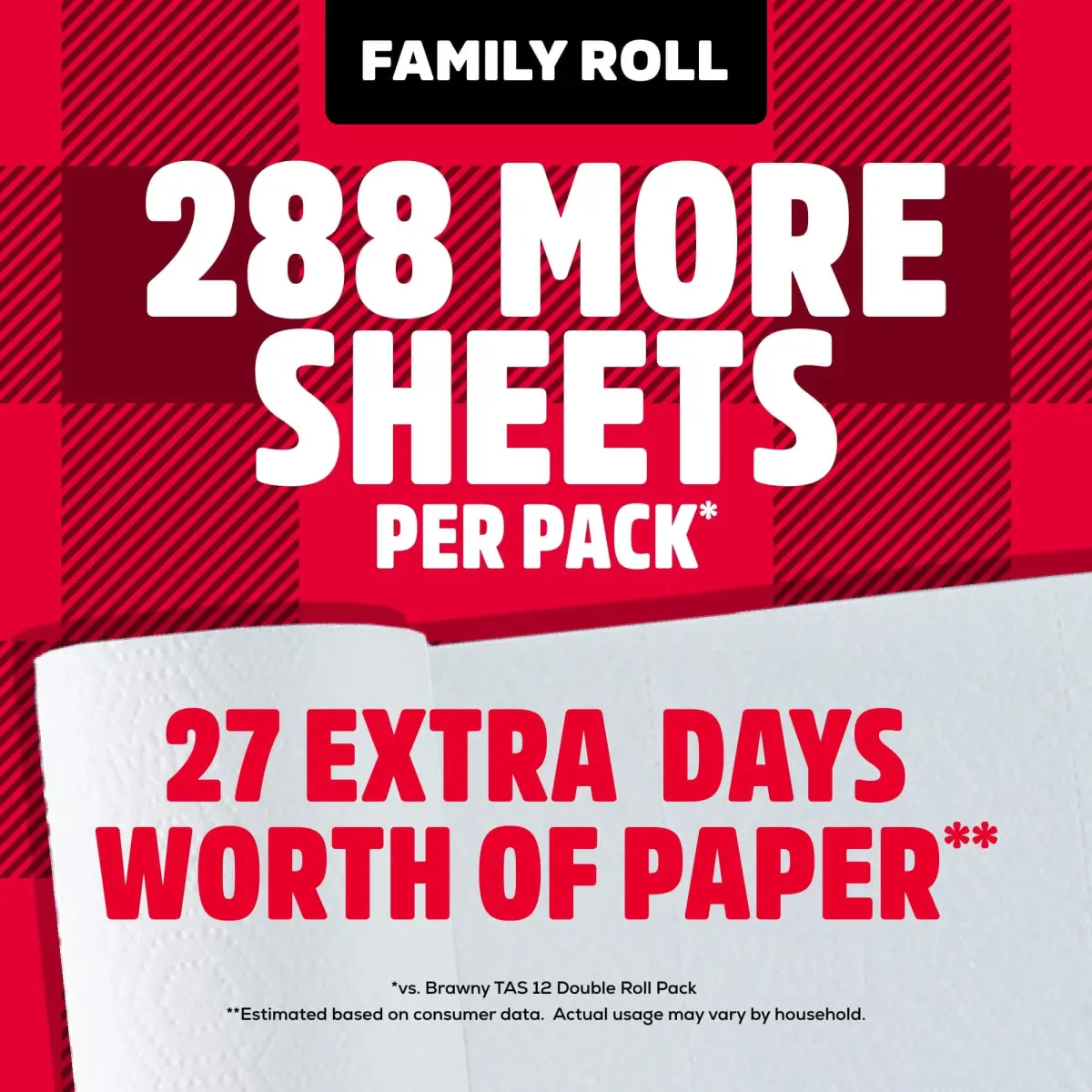 Brawny Tear-A-Square 3-Ply Paper Towels, 12 XL Family Rolls (1200 Sheets Total) | Strong, Absorbent, Durable - view 4