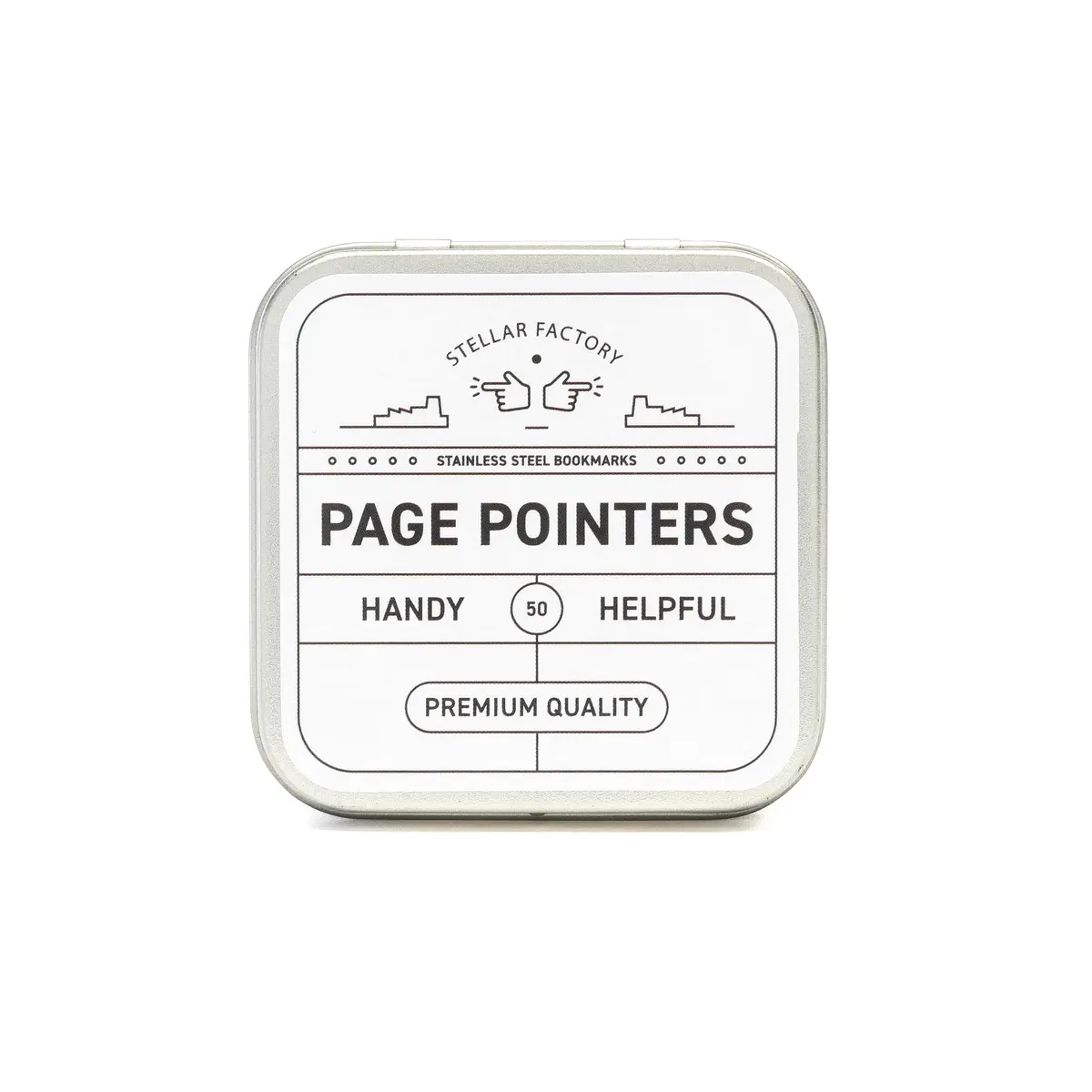Stellar Factory Book Darts Page Pointer 1.2" x 0.5" (50-Count Tin) | Marks Exact Lines - view 4