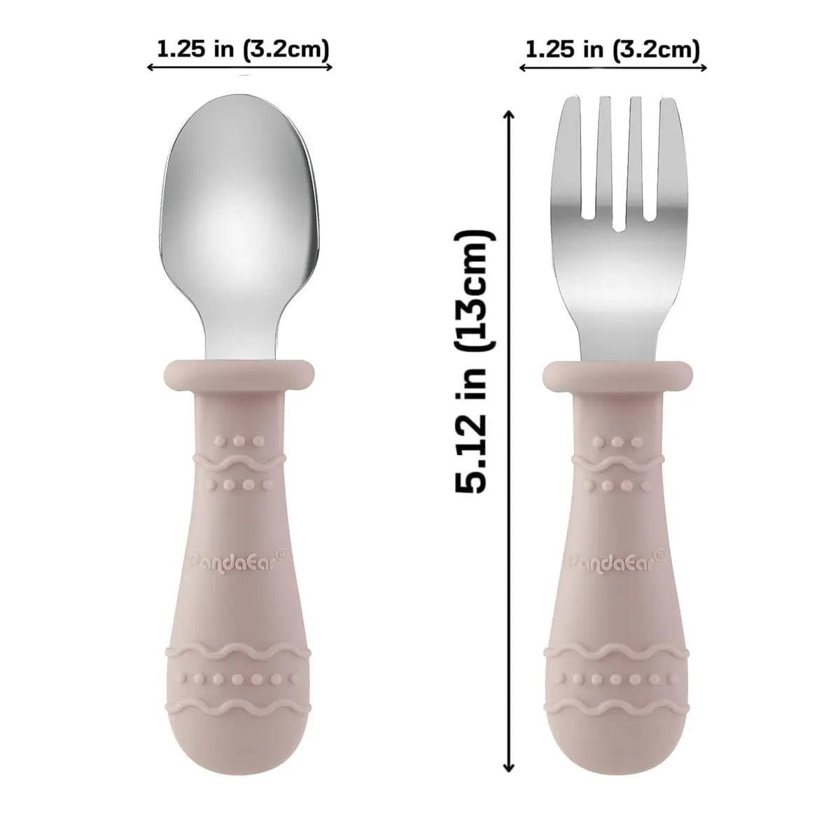 PandaEar 6-in-1 Stainless Steel Baby Feeding Set | Divided Suction Plate, Bowl, Sippy Cup with Straw, Bib, Spoon & Fork | BPA-Free Toddler Feeding Essentials for Self-Feeding (Pink) - view 9