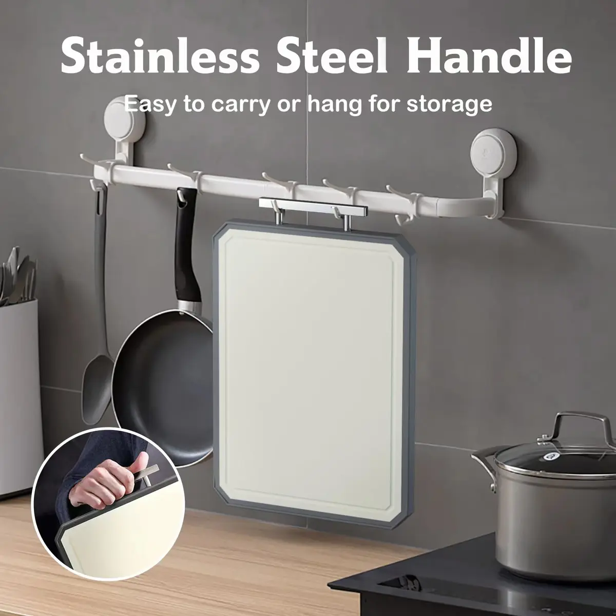 SNOWCLAD Stainless Steel Cutting Board Set of 2 | Durable, Hygienic & Easy to Clean (16x11+12x8.3 Inch) - view 7