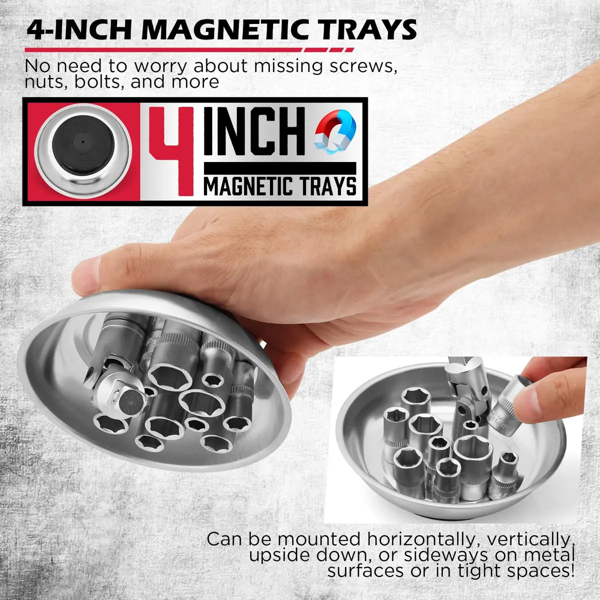 SEDY Telescoping Magnetic Pickup Tool 3 Pack with Parts Tray, 41in Extendable Magnet Stick, 50lb Pull Force | Workshop & Garage Essentials - view 4