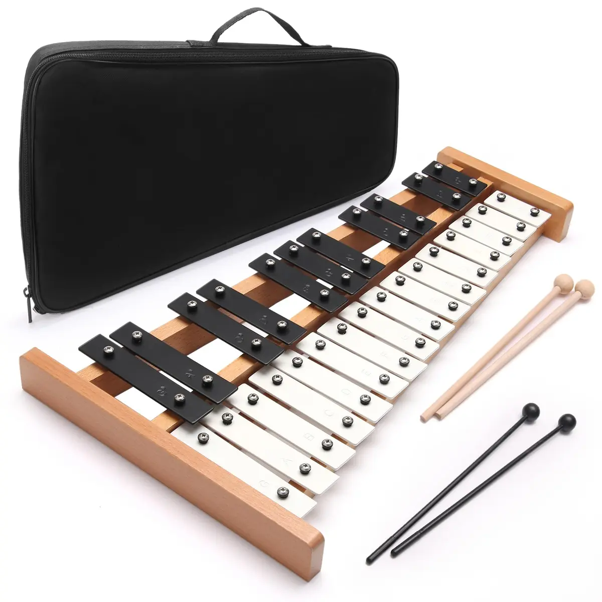 Heuyrao 27 Note Foldable Glockenspiel Xylophone | Bright Aluminum Tone & Compact Design for Beginners & Pros - main product image