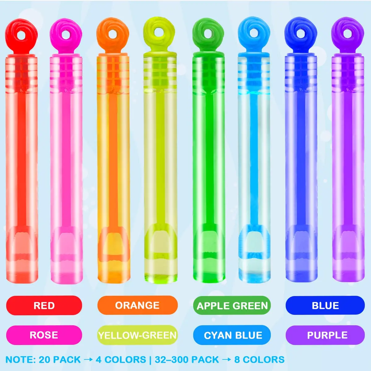 Leetous Bulk Neon Mini Bubbles Party Favors for Kids 100 Pack | Assorted Rainbow Colors - view 4