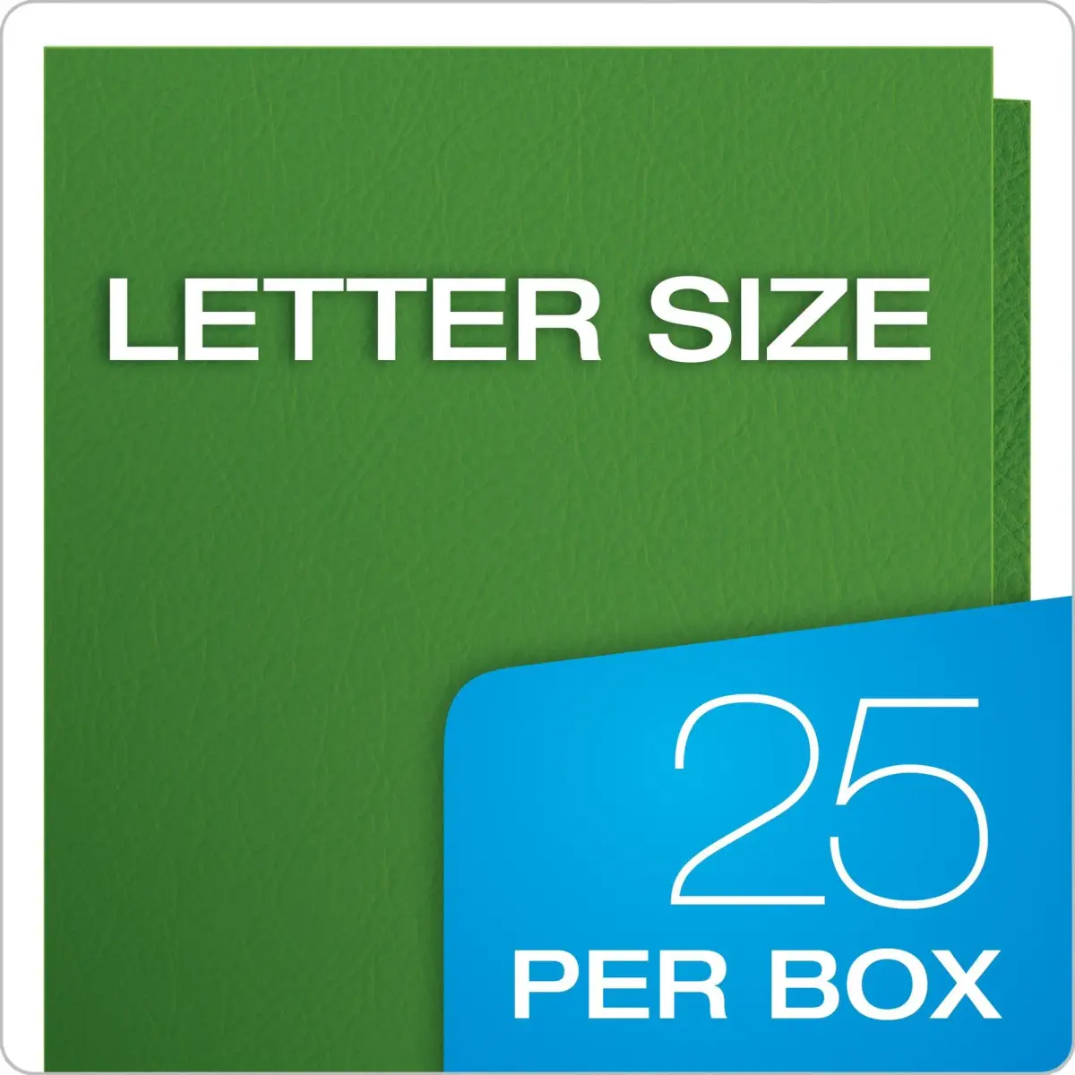 Oxford Two Pocket Folders Textured Paper Green Letter Size, 25 Count (Pack of 5) | Durable Textured Paper for School & Office - view 6