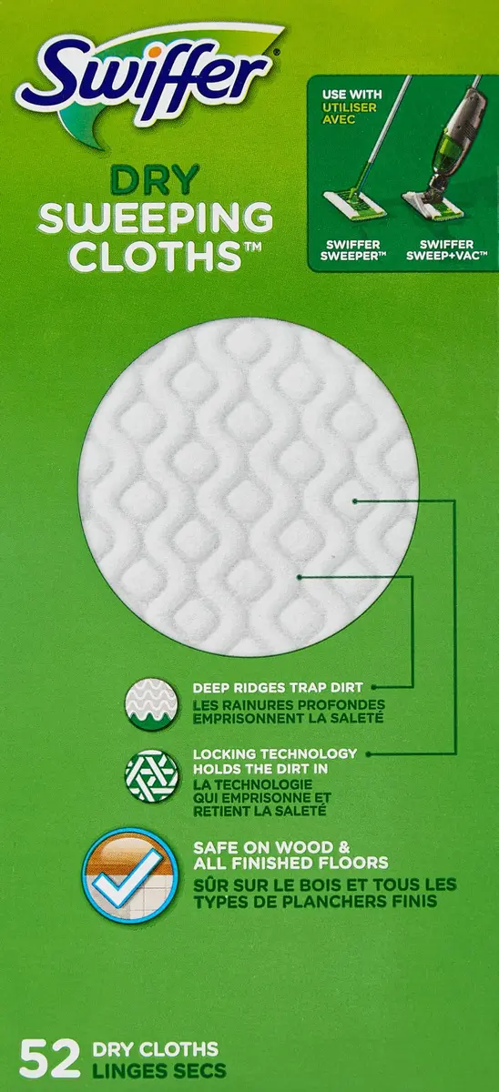 Swiffer Sweep + Mop Dry Pads Refill 156 Count (52 Count x 3 Packs) | Traps Dirt, Dust, Hair & Pet Dander - view 2