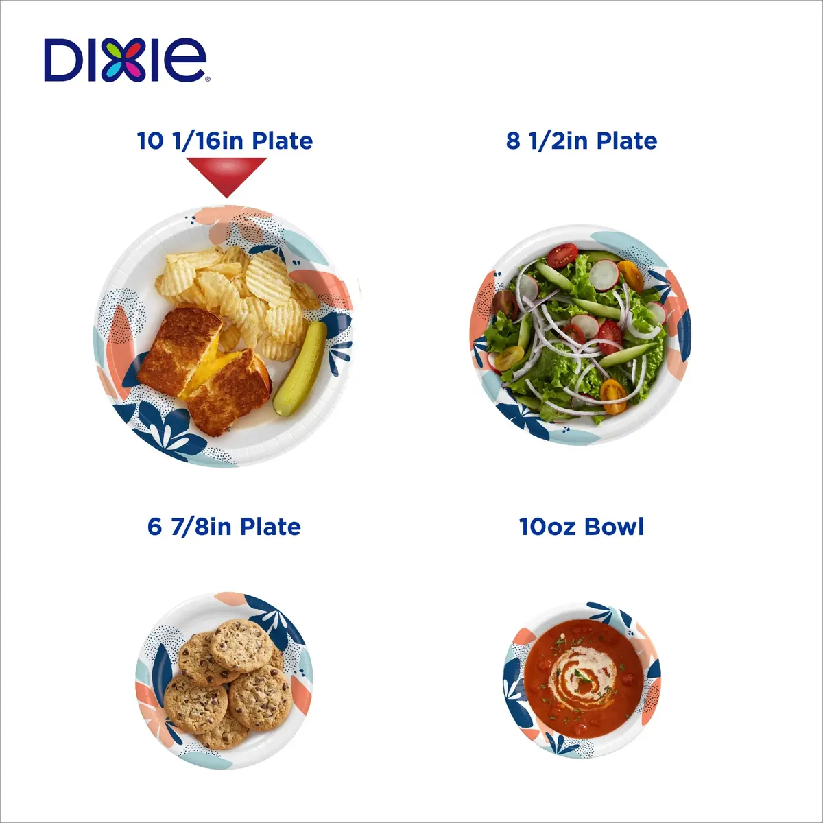 Dixie Ultra Paper Plates 10 Inch (258 Count) | 2X Stronger, Soak-Proof, Microwave-Safe | Kosher Certified - view 5