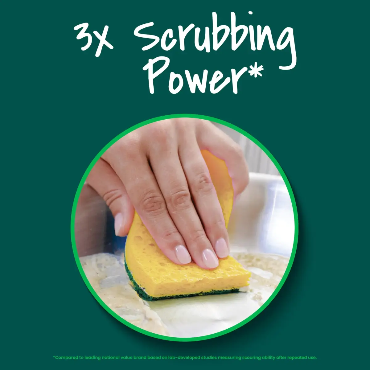 Scotch-Brite Heavy Duty Scrub Sponge 6-Pack | 3X Scrubbing Power, Lasts 3X Longer, Recycled Content - view 6