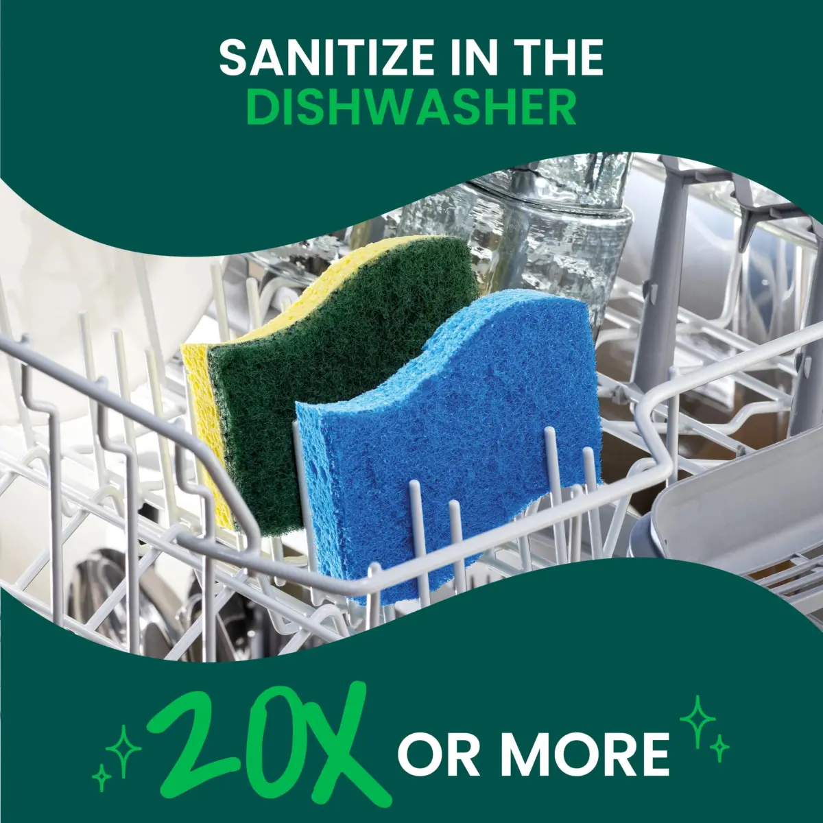 Scotch-Brite Heavy Duty Scrub Sponge 6-Pack | 3X Scrubbing Power, Lasts 3X Longer, Recycled Content - view 8
