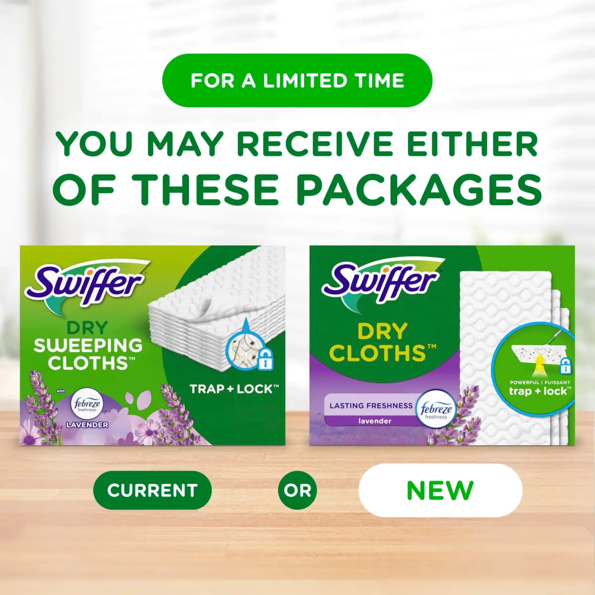 Swiffer Dry Sweeping Cloths Refills Lavender Scent 156 Count | Traps & Locks Dirt, Dust, Hair & Allergens - view 2