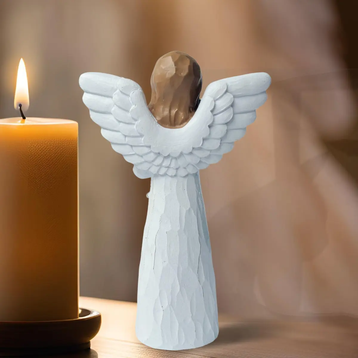 DUDULOVY Cat Memorial Gifts - Angel Statue, Black, Polyresin, Pet Memorial Products - view 4