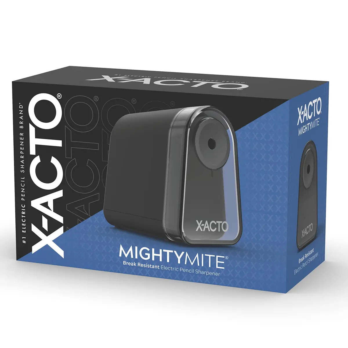X-Acto Pencil Sharpener, Mighty Mite Electric, with Pencil Saver®, SafeStart® Motor, Black, Pack of 3 | Precise Tips, Less Frustration - view 8