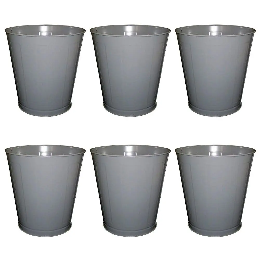 Industry Clean One Heavy-Duty Metal Wastebaskets 25.5 L (28 Quarts) — Pack of 6 - view 2