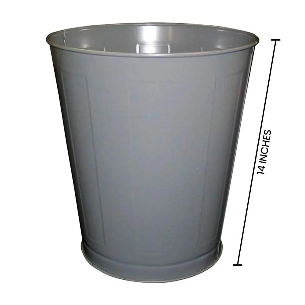 Industry Clean One Heavy-Duty Metal Wastebaskets 25.5 L (28 Quarts) — Pack of 6 - view 4
