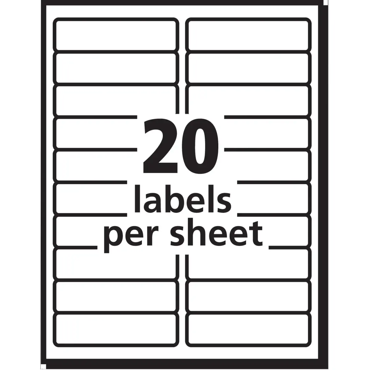 Avery Easy Peel Printable Address Labels with Sure Feed, 1 inch x 4 inch (2000 Labels, Pack of 5) | Laser Printer Optimized - view 9