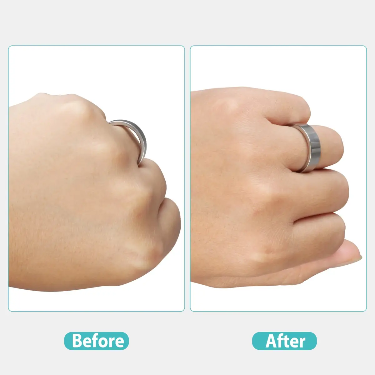 Feramox Invisible Ring Size Adjuster Set | 8 Sizes Fit 1mm-10mm Bands, Transparent TPU Silicone - view 5