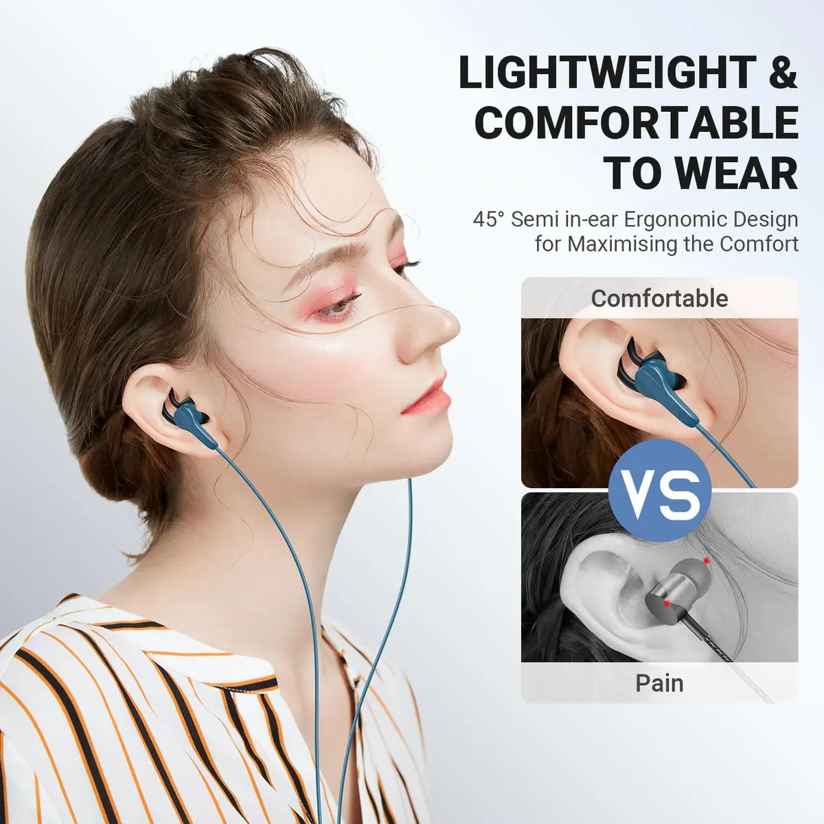 ASKUBSKU USB C Headphones for iPhone 17 Air 16 15 Pro Max Plus | High Fidelity Stereo & Magnetic Neckband - view 4