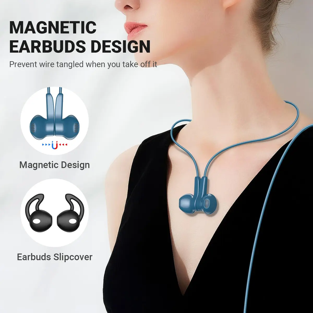 ASKUBSKU USB C Headphones for iPhone 17 Air 16 15 Pro Max Plus | High Fidelity Stereo & Magnetic Neckband - view 5