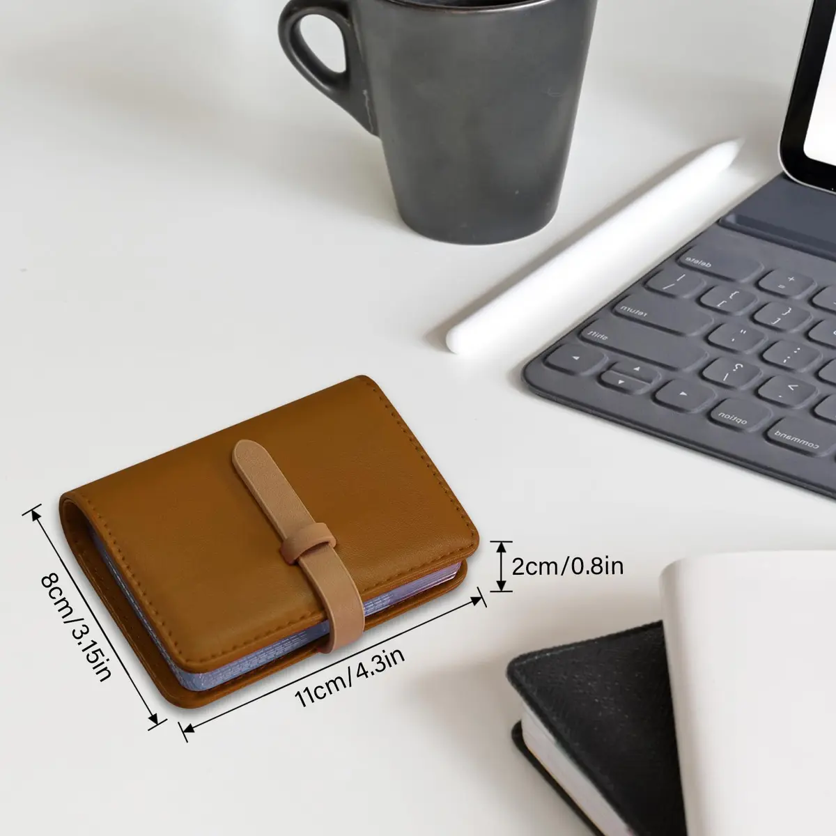 FORYEE 40-Slot Leather Credit Card Holder Wallet | Slim Bi-Fold Organizer for Men & Women - view 5