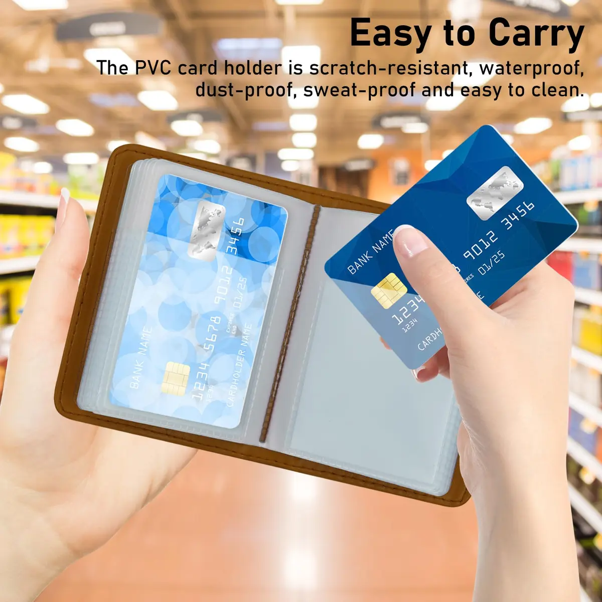 FORYEE 40-Slot Leather Credit Card Holder Wallet | Slim Bi-Fold Organizer for Men & Women - view 7