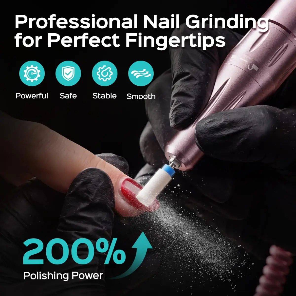 COSLUS E51 Professional Nail Drill Portable Electric Nail File 1.24 lb (0.56 kg) | 40,000 RPM with 40-Speed Control - view 4