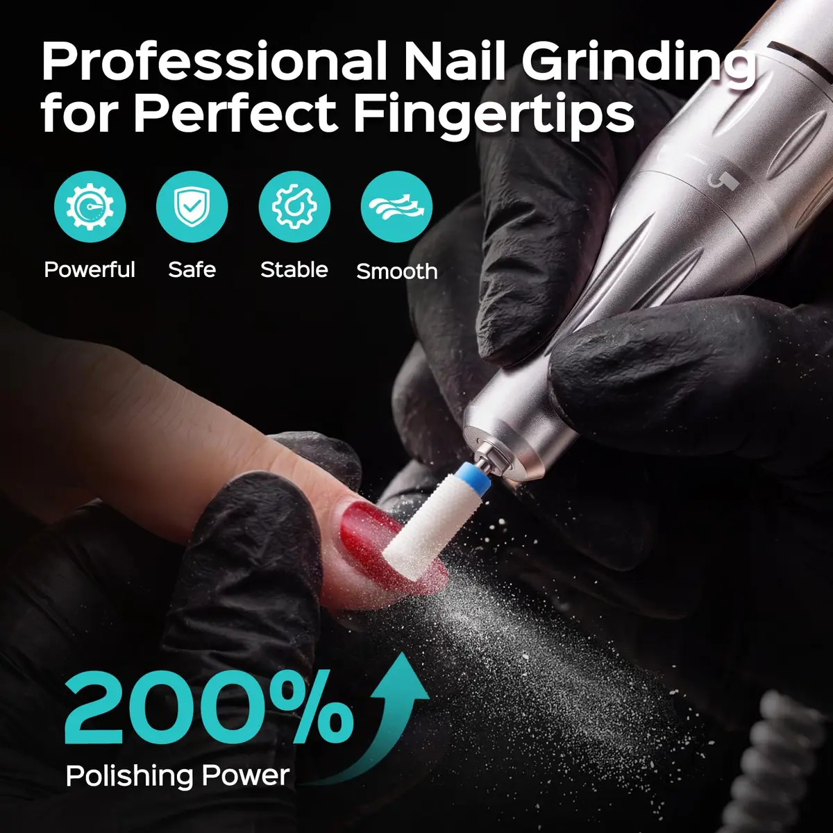 COSLUS E51 Professional Nail Drill 40000 RPM | Portable Electric Nail File with Smart LED Display - view 4