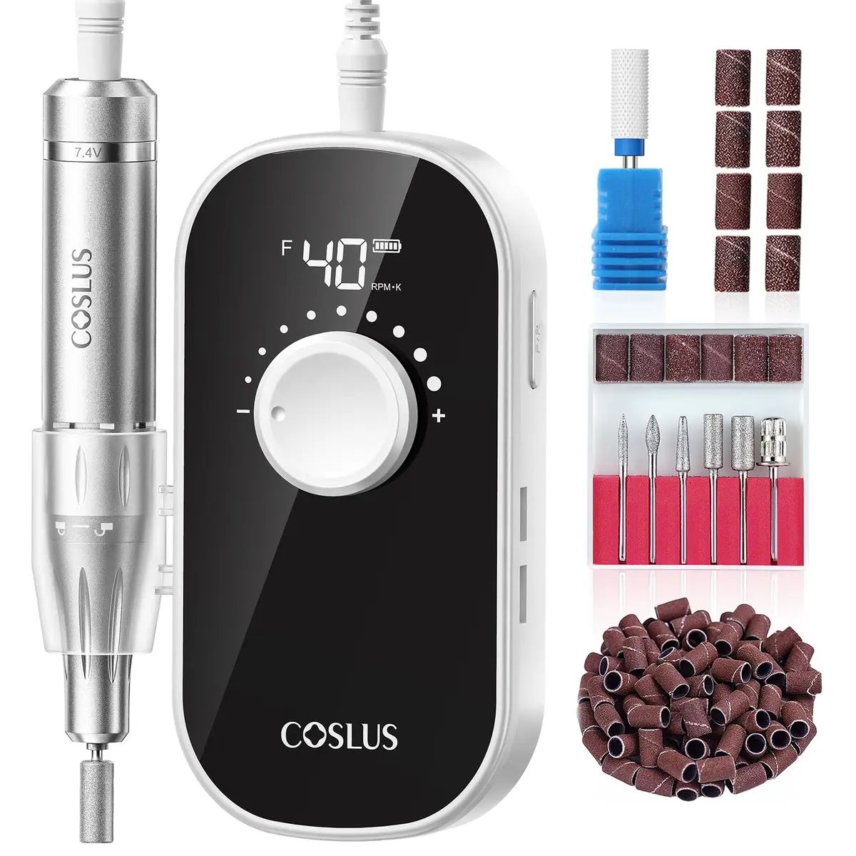 COSLUS E51 Professional Nail Drill 40000 RPM | Portable Electric Nail File with Smart LED Display - main product image
