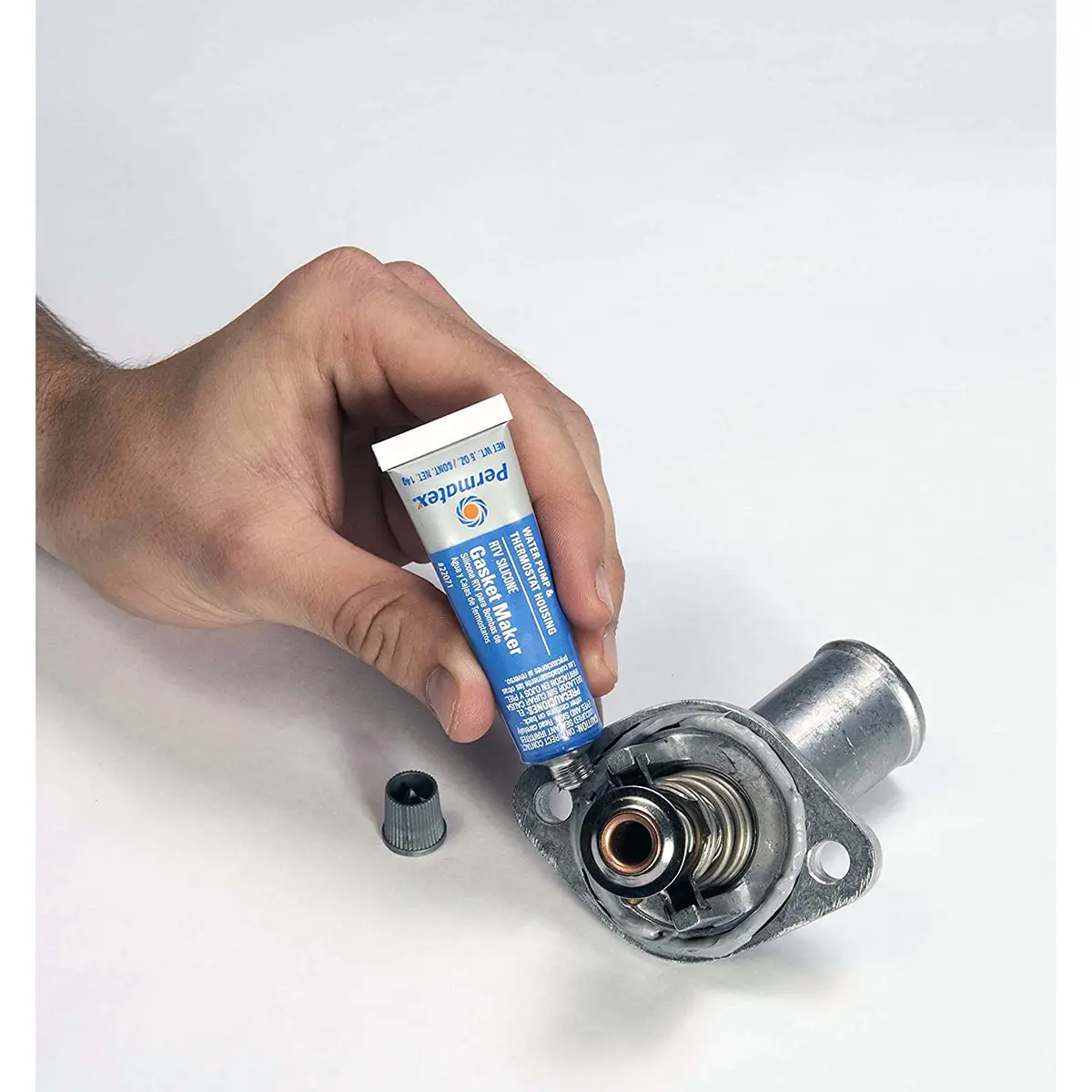 Permatex Water Pump & Thermostat RTV Silicone Gasket 0.5 oz. | Blue, Pack of 6 | Sensor-safe, high-temp resistant - view 3