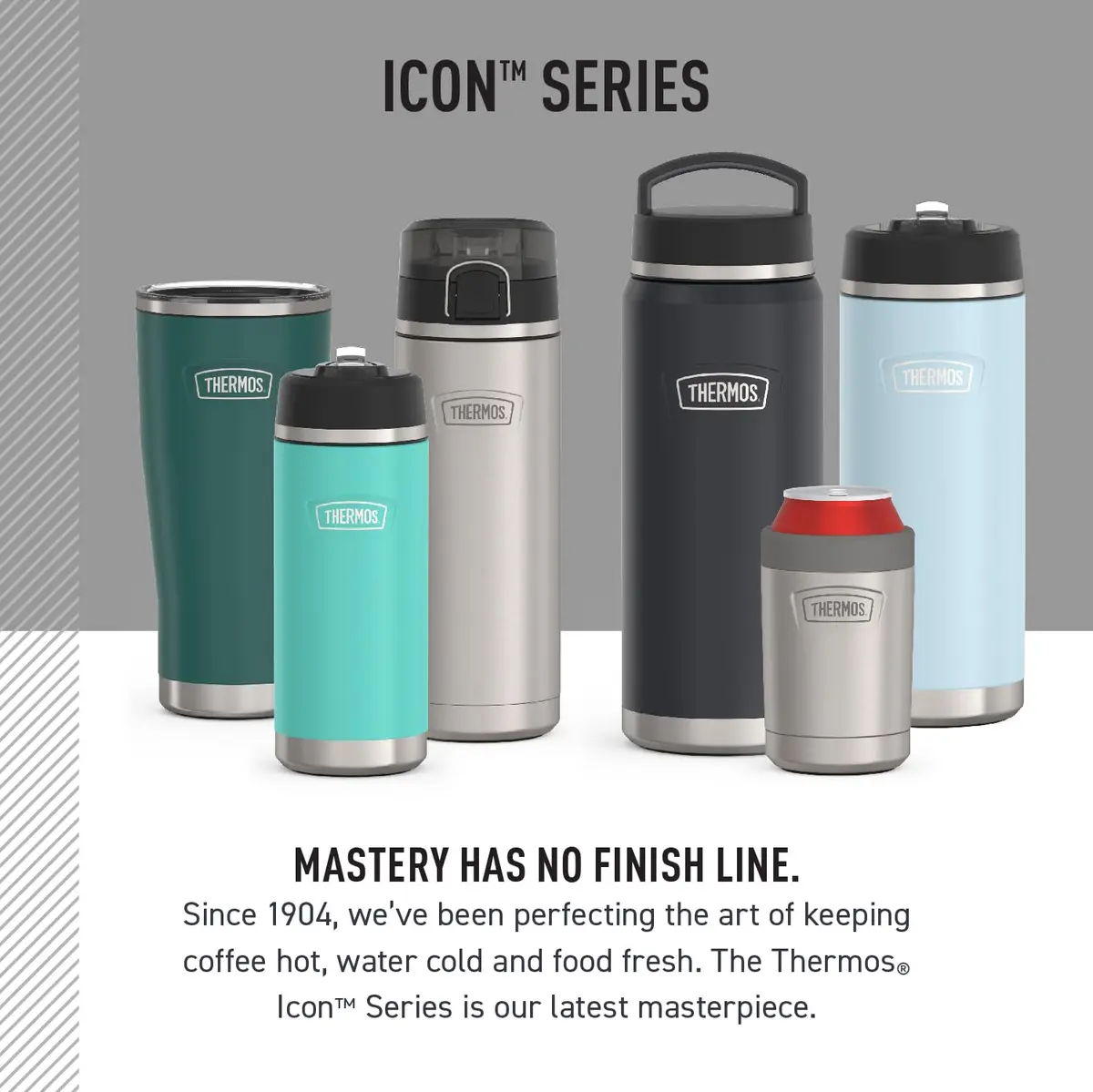 THERMOS ICON SERIES Stainless Steel Cold Tumbler with Straw 24 Ounce Matte Stainless Steel | Pack of 4 - view 6