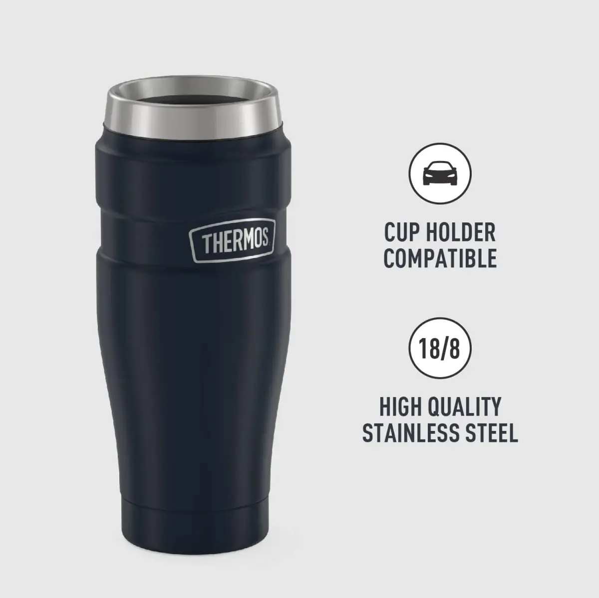 THERMOS Stainless King 16oz Travel Tumbler - Midnight Blue, 4-Pack - view 4