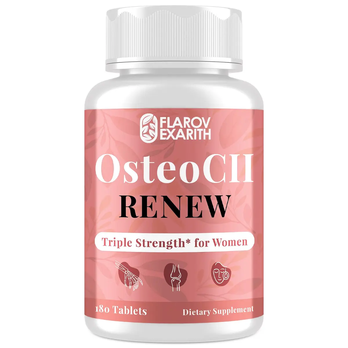 Flarovexarith OsteoCII Renew Triple Strength Joint Supplement for Women 180 Tablets | Collagen, Glucosamine, Chondroitin, Calcium, Vitamin D3 - main product image
