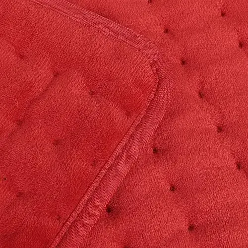 Deepsoon Red Electric Heating Pad for Back, Neck, Abdomen, Legs (24x20 Inch) | Fast Heat & Auto Shut Off - main product image