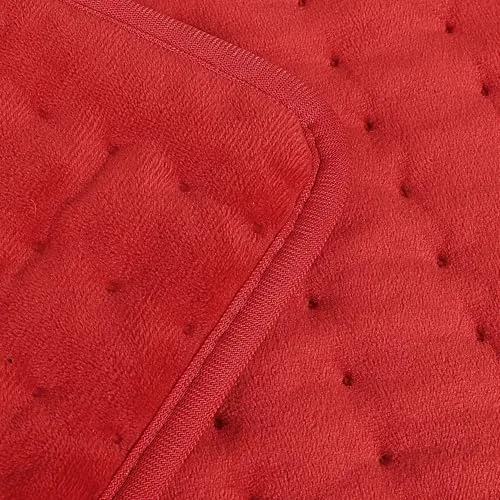 Deepsoon Red Electric Heating Pad for Back, Neck, Abdomen, Legs (24x20 Inch) | Fast Heat & Auto Shut Off - main product image