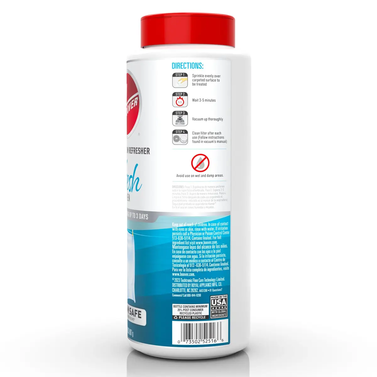 Hoover Carpet and Room Refresher Powder Fresh Linen Scent 128 oz (32 oz Pack of 4) | Eliminates Odors for Carpets, Rugs, Couches - view 2