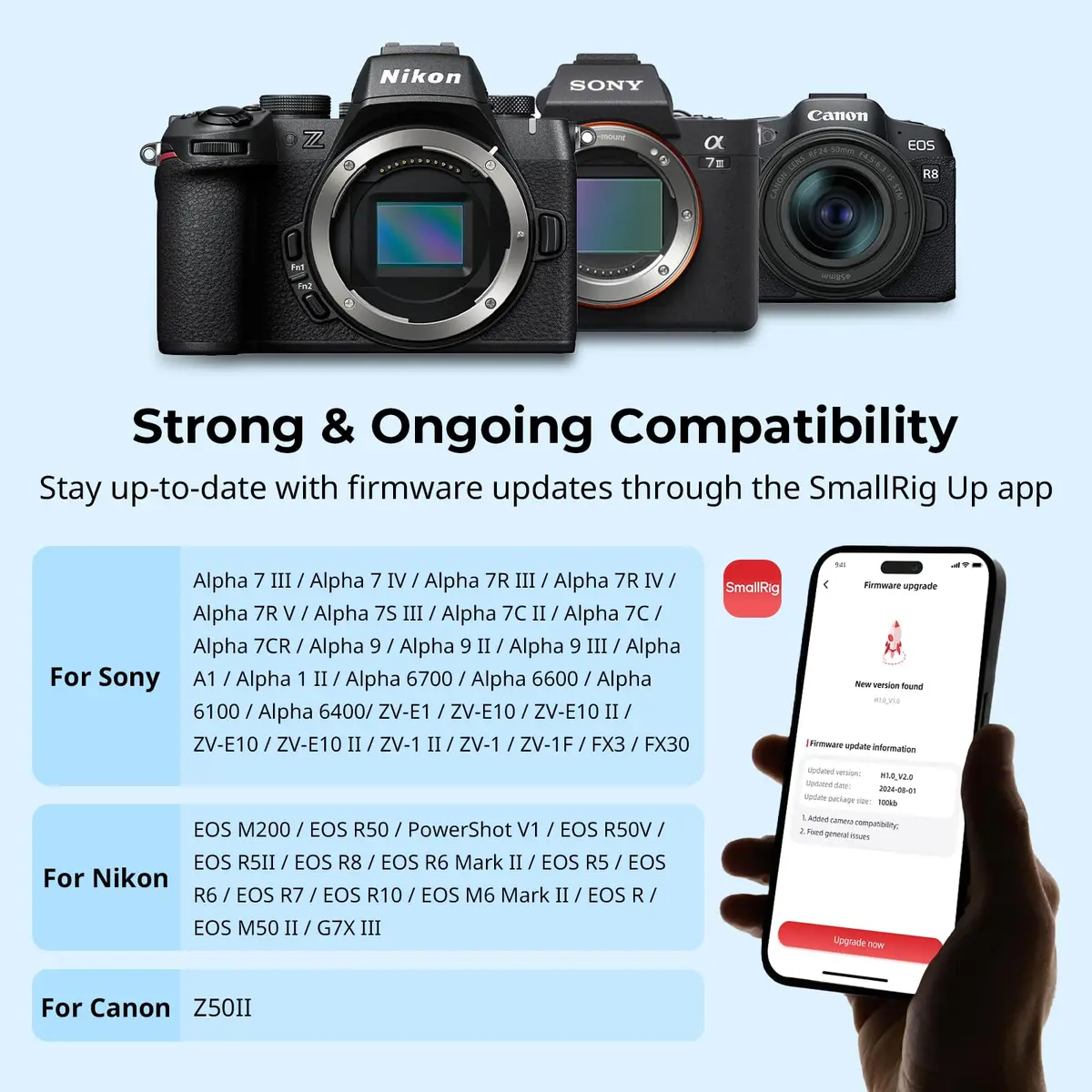 SMALLRIG Wireless Remote Control Shutter for Sony, Canon, Nikon | 40-Hour Battery, 10m Range - view 6