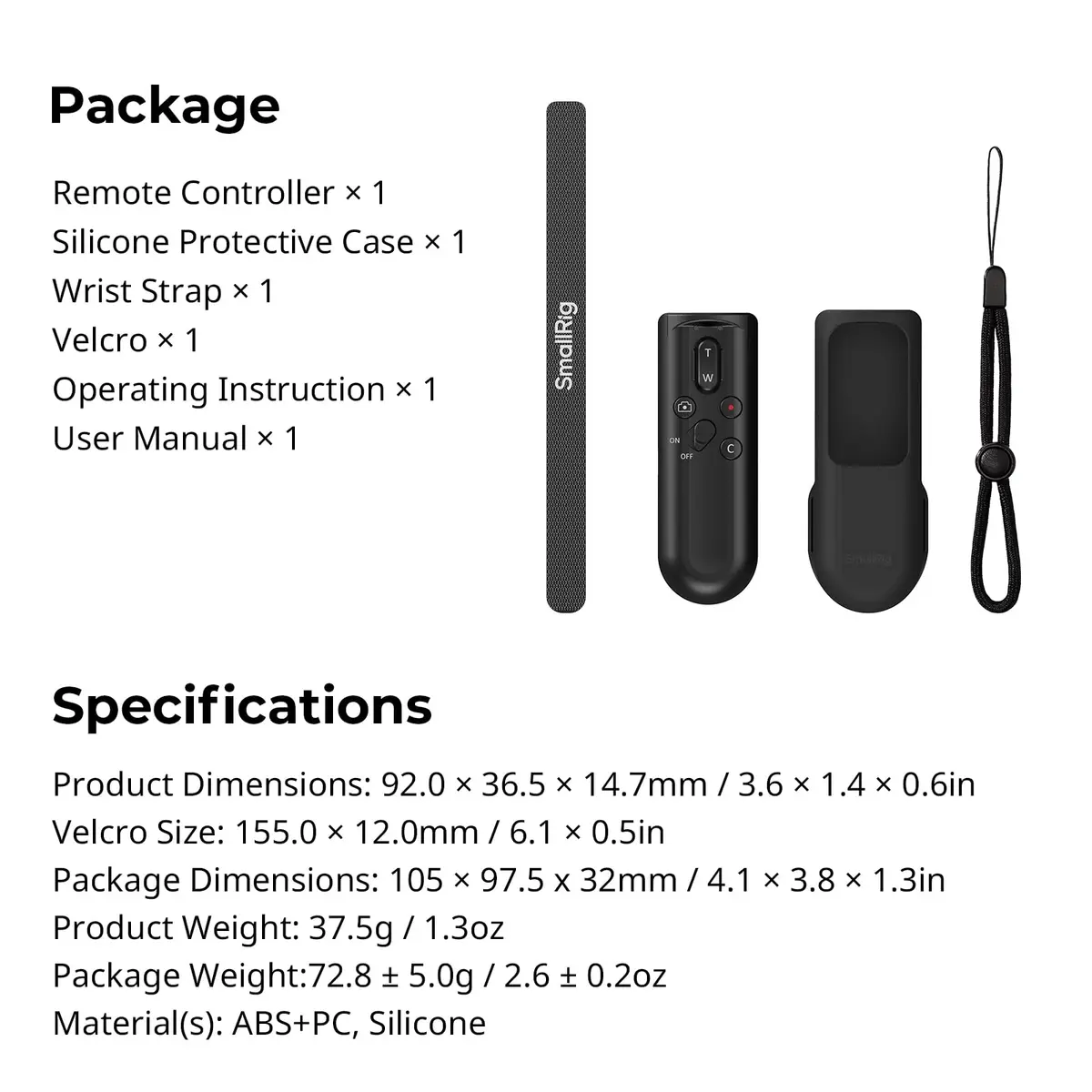 SMALLRIG Wireless Remote Control Shutter for Sony, Canon, Nikon | 40-Hour Battery, 10m Range - view 9