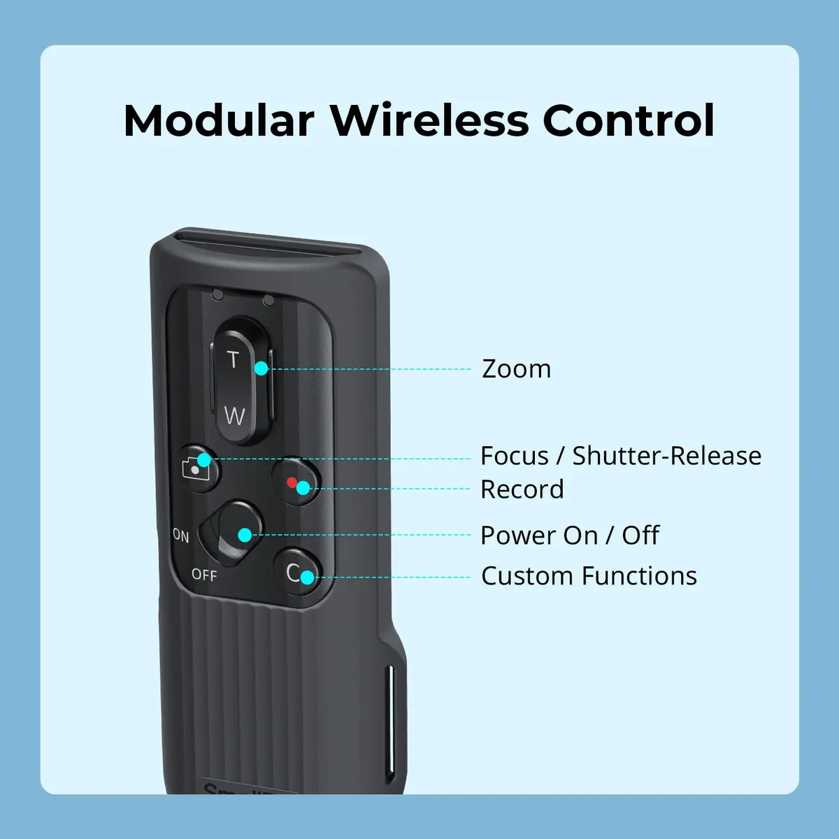 SMALLRIG Wireless Remote Control Shutter for Sony, Canon, Nikon | 40-Hour Battery, 10m Range - view 2