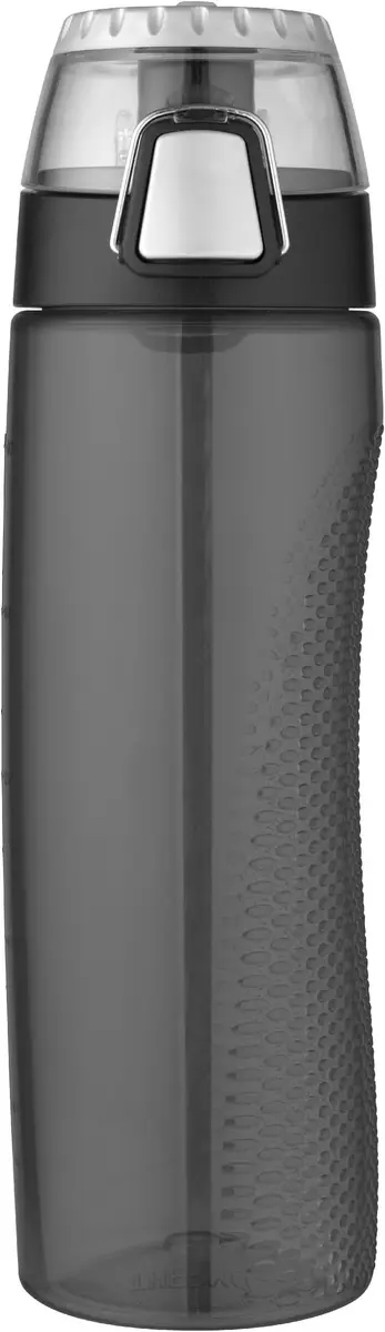 THERMOS Tritan Water Bottle 24-Ounce (710ml) | Hydration Meter | Leak-Proof Lid | Push Button Sipper | Smoke, Pack of 6 - main product image