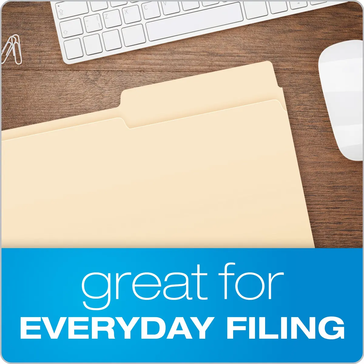 Pendaflex File Folders Letter Size Manila 1/2 Cut 100/Box | Standard Manila Filing Solution - view 4