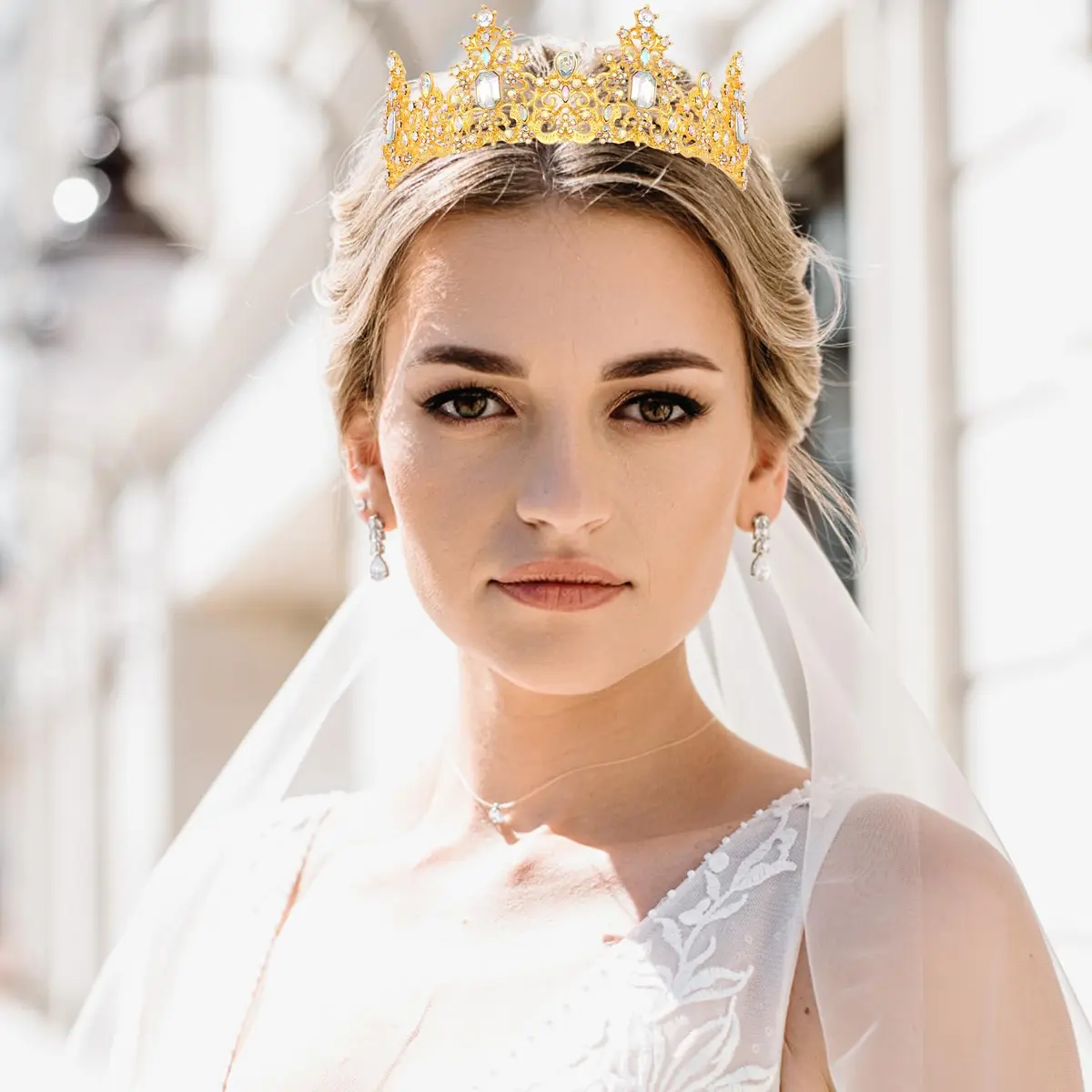 Didder Jewelry Tiara Crown 6.8in Diameter | Elegant Princess Headpiece for Women & Girls - view 5