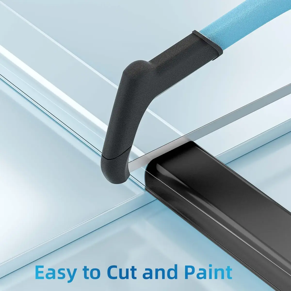 Yecaye Black Cord Management Cover 142in (360.68 cm) | Conceals 2-3 Wires on Walls - view 5