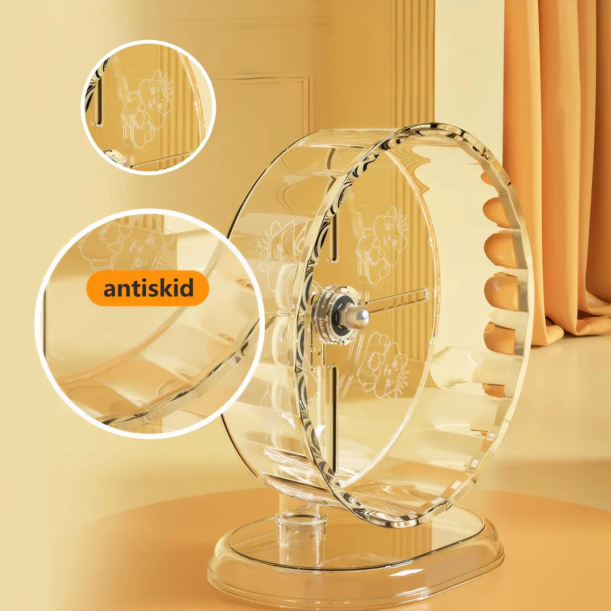 Fanlahmtasy 9.5in Large Hamster Wheel | Whisper-Quiet & Adjustable for Syrian Hamsters - view 5