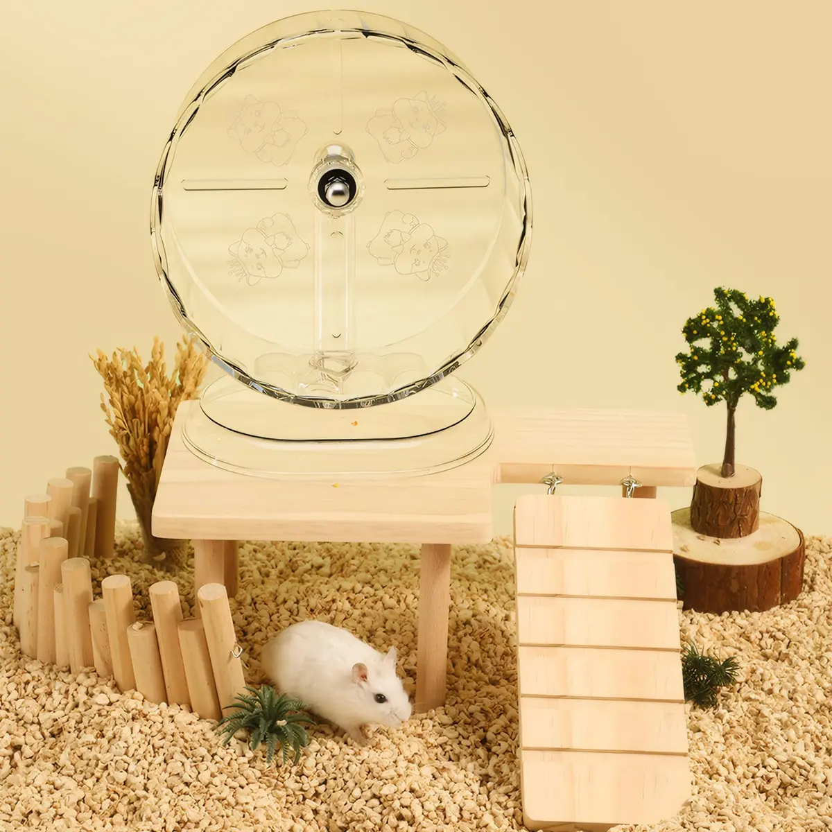 Fanlahmtasy 9.5in Large Hamster Wheel | Whisper-Quiet & Adjustable for Syrian Hamsters - view 8
