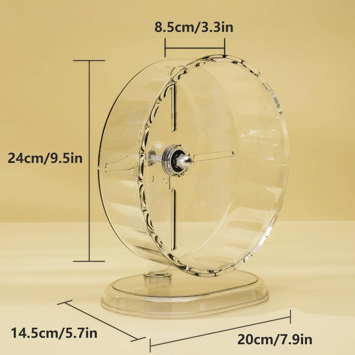 Fanlahmtasy 9.5in Large Hamster Wheel | Whisper-Quiet & Adjustable for Syrian Hamsters - view 2
