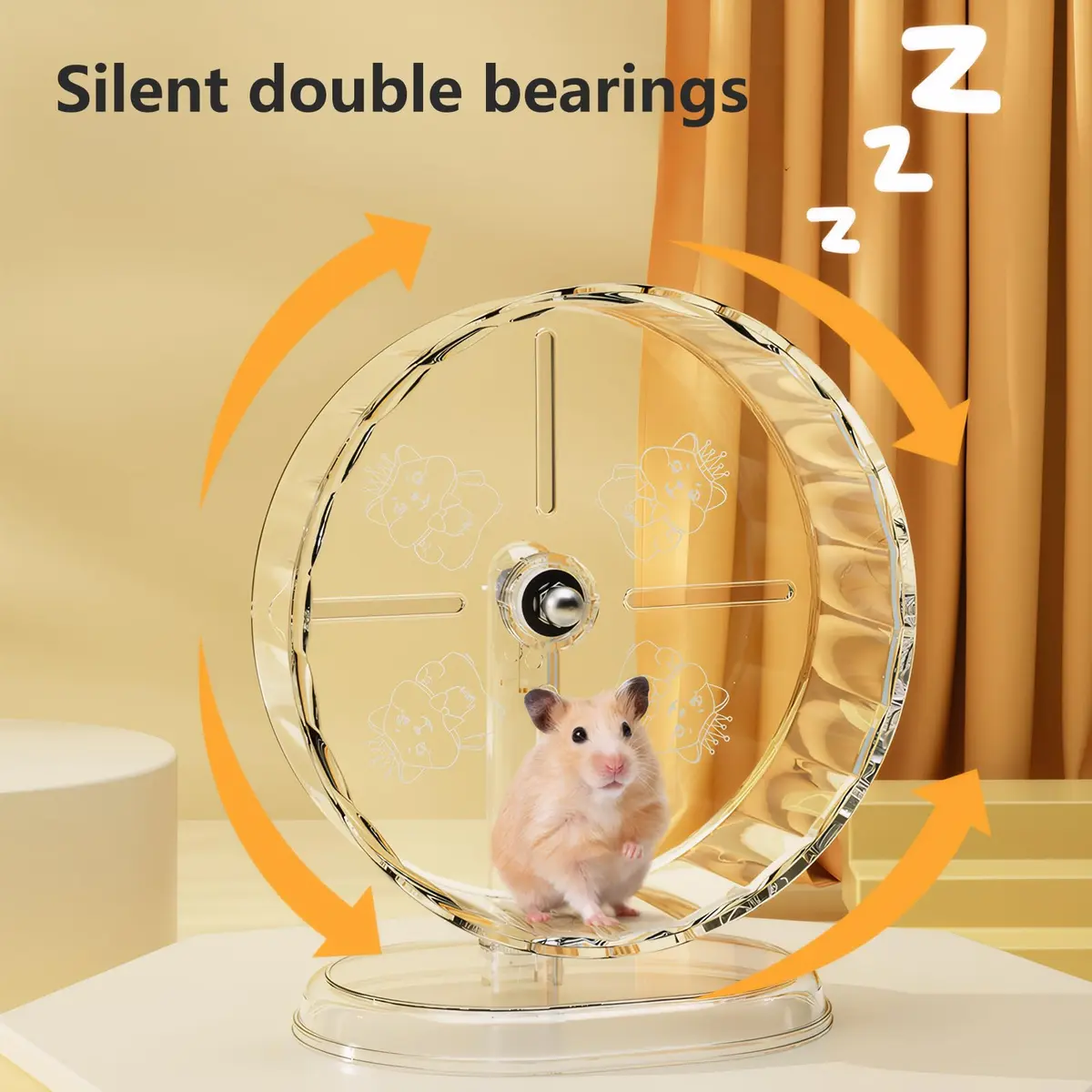 Fanlahmtasy 9.5in Large Hamster Wheel | Whisper-Quiet & Adjustable for Syrian Hamsters - view 3