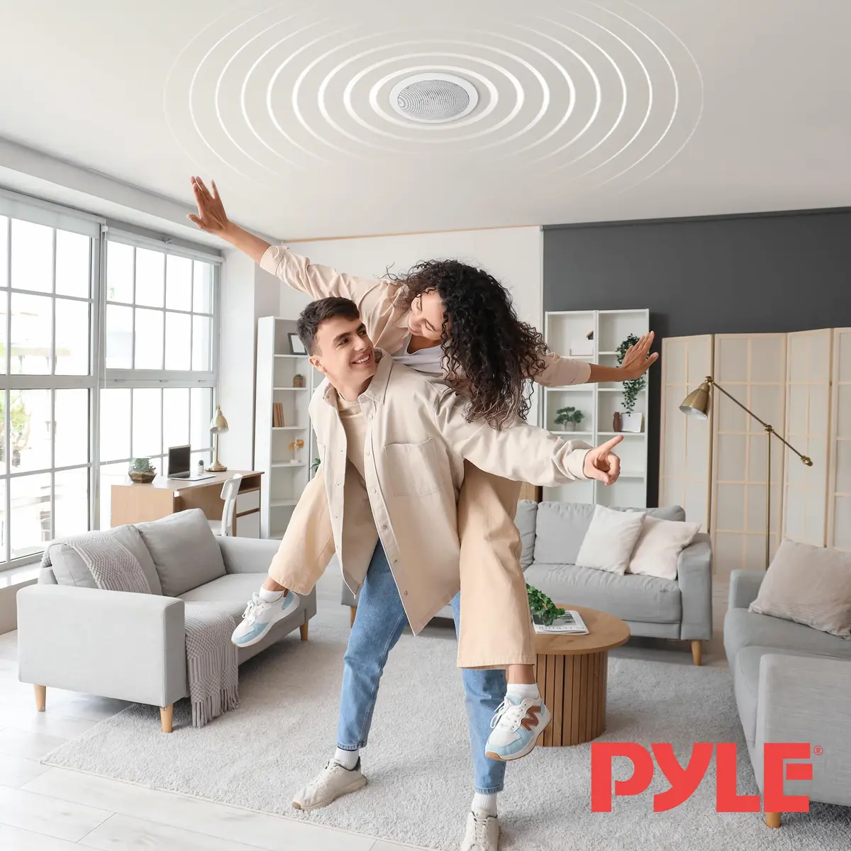 Pyle 5.25” 2-Way Ceiling Speaker, 200W Peak Power | Weatherproof HiFi Sound for Indoor & Outdoor - view 7