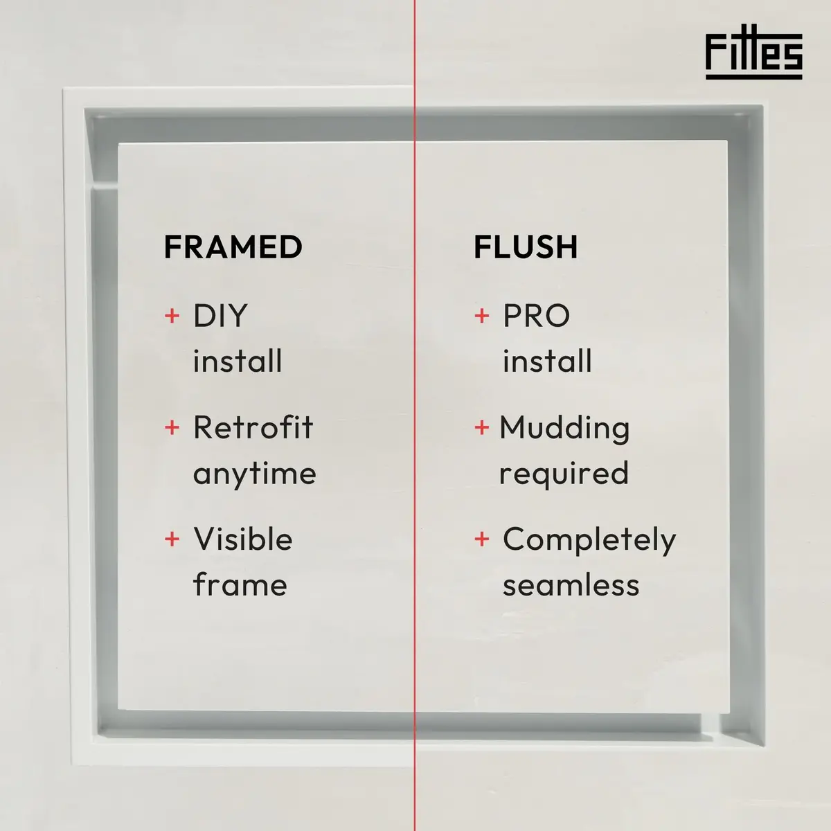 Fittes Flush 14.25x14.25" ABS Plastic Exhaust Fan Cover, White - 2pk | Modern, Seamless Ceiling Vent Cover - view 7