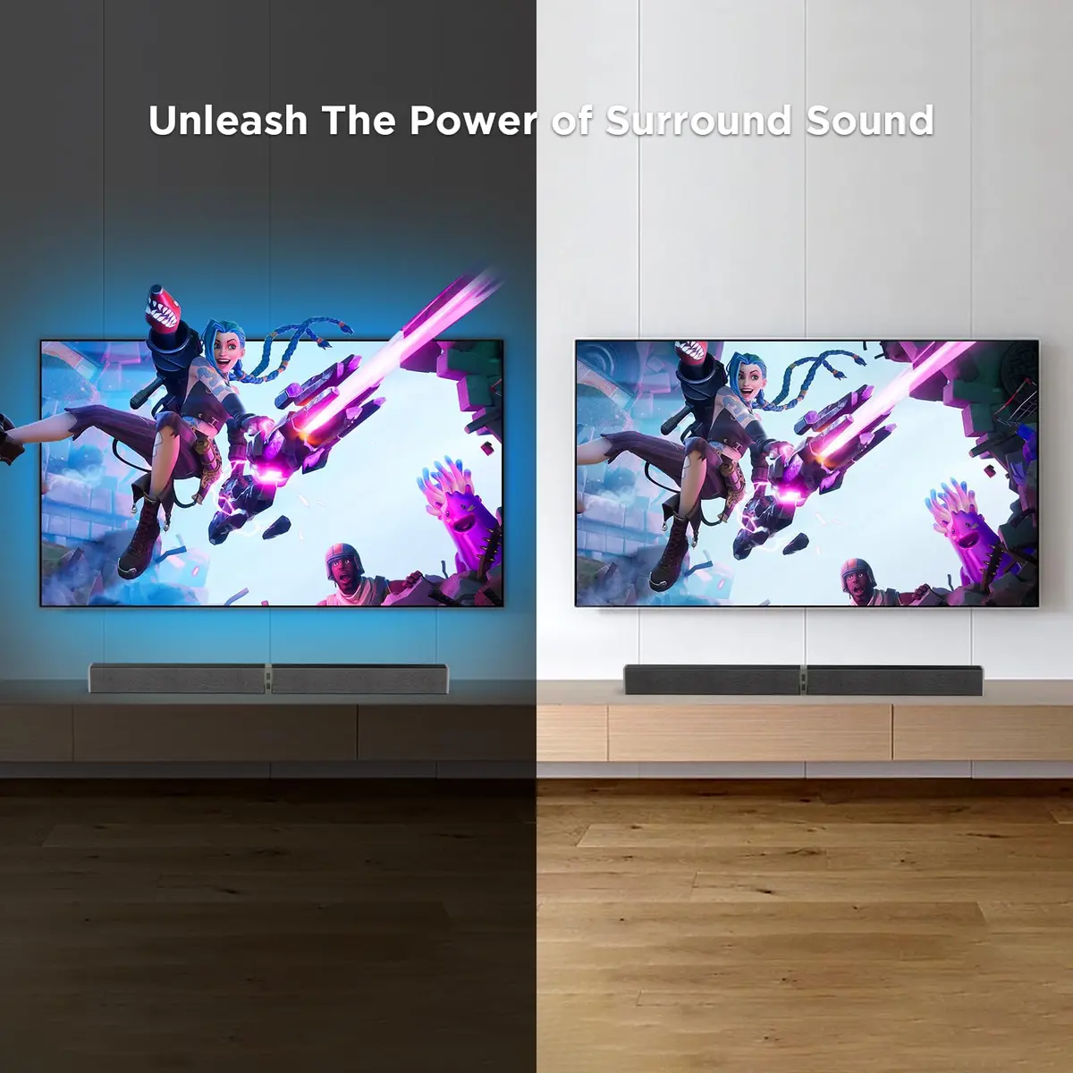 MZEIBO 2.1 Channel Soundbar 80W Detachable Bluetooth Home Theater Audio System 81.28 cm (32 inches) - view 4