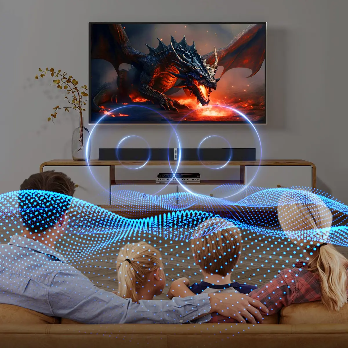 MZEIBO 2.1 Channel Soundbar 80W Detachable Bluetooth Home Theater Audio System 81.28 cm (32 inches) - view 8